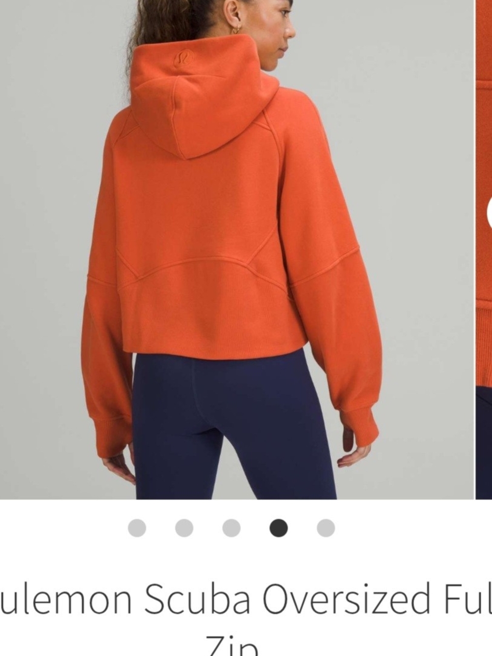 lululemon athletica Cropped Scuba Hoodie - Orange
